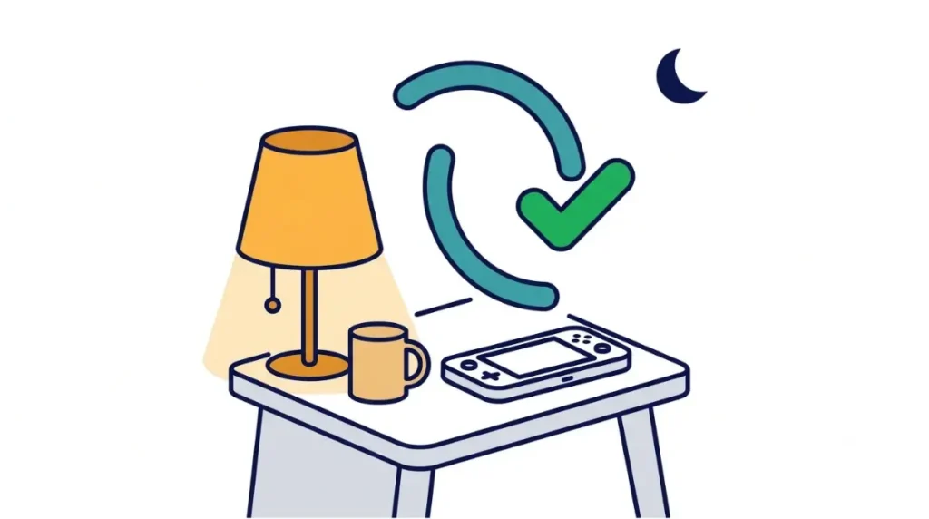 Games you can finish in one evening shown with a nearly complete progress ring vector illustration.